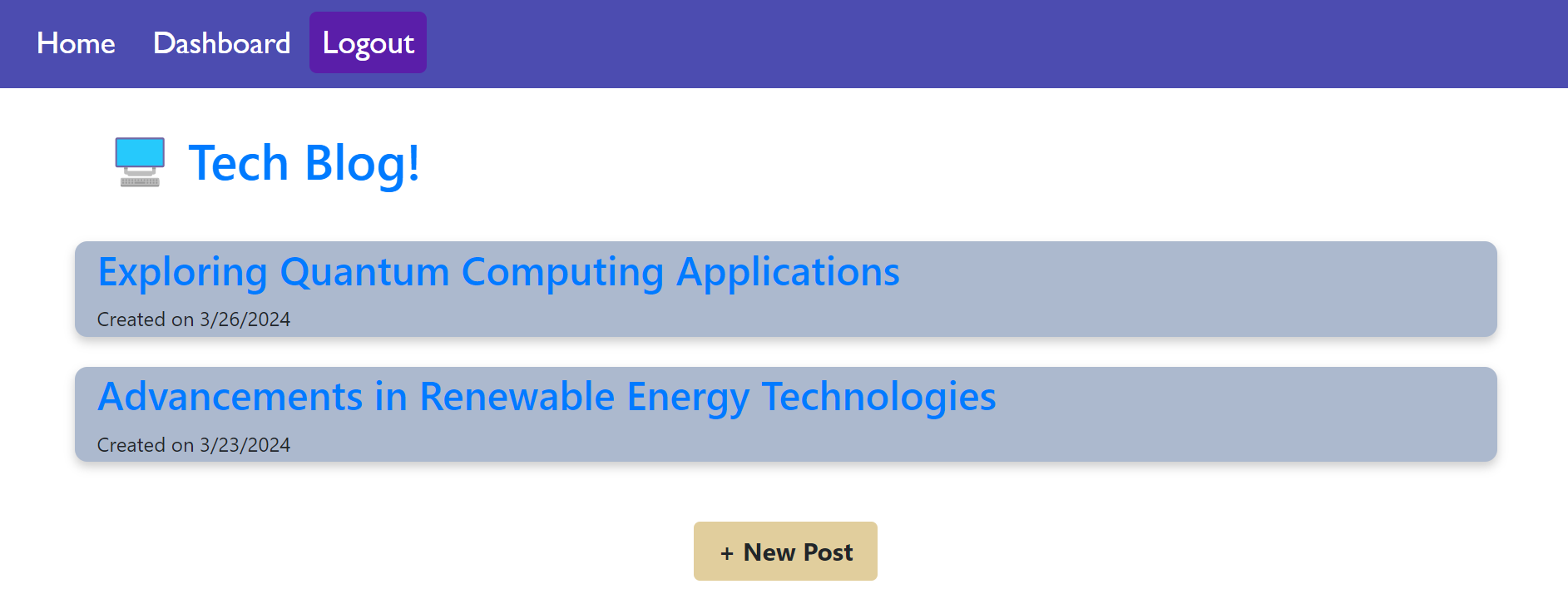 Tech-Blog project